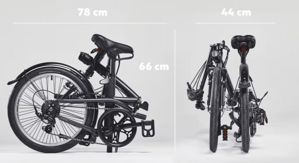 Dimensiones de la bicicleta plegada Btwin Fold 500