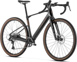 Parte delantera de la bicicleta eléctrica de gravel Mondraker Dusty R