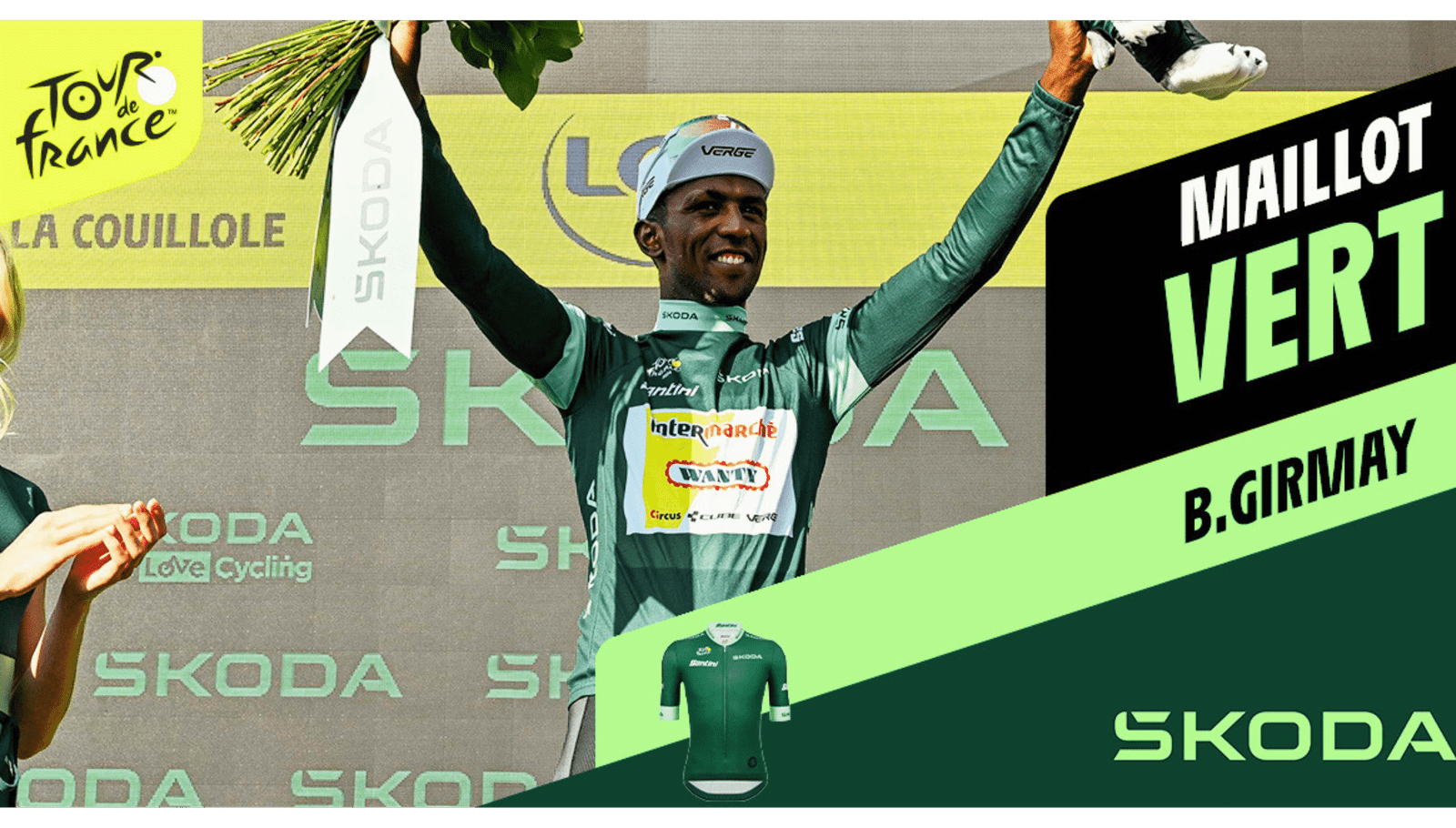 Maillot verde: Biniam Girmay